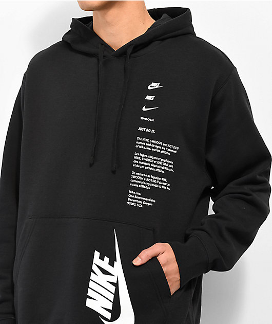 Nike Club Shoebox Black Hoodie Zumiez